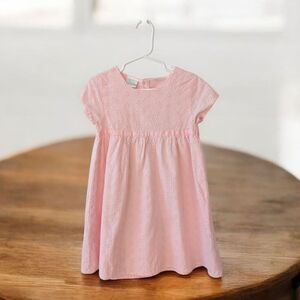Koala Kids Elegant Girls Pink Eyelet Dress Cotton Size 5T